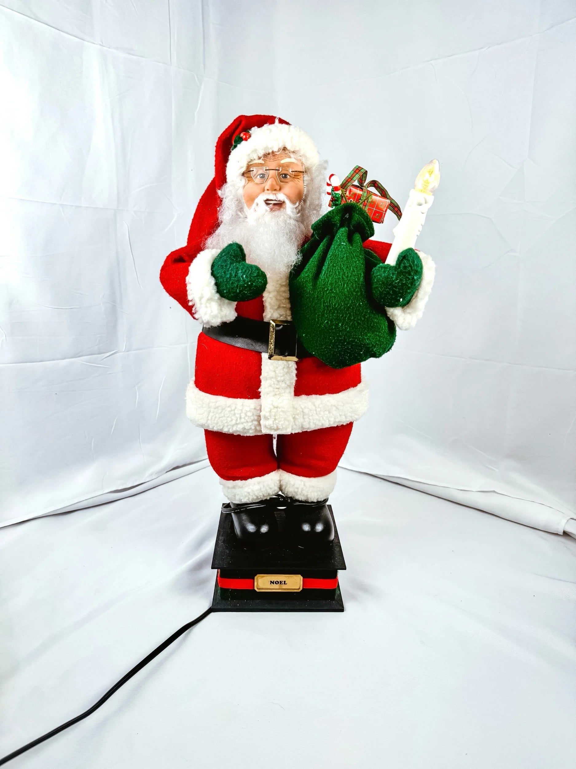 24” Large Mechanical Santa Light | Myrtle & Mo