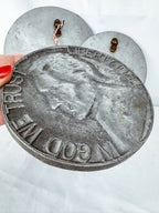 Set of 4 Heavy Metal Coin Wall Decor