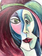 Original Watercolor Painting, Woman In Profile