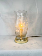 Vintage Glass & Brass Tabletop Lamp