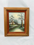 Framed, Velvet-Matted Signed Original Landscape Painting