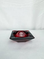 Red Glass Ash Tray