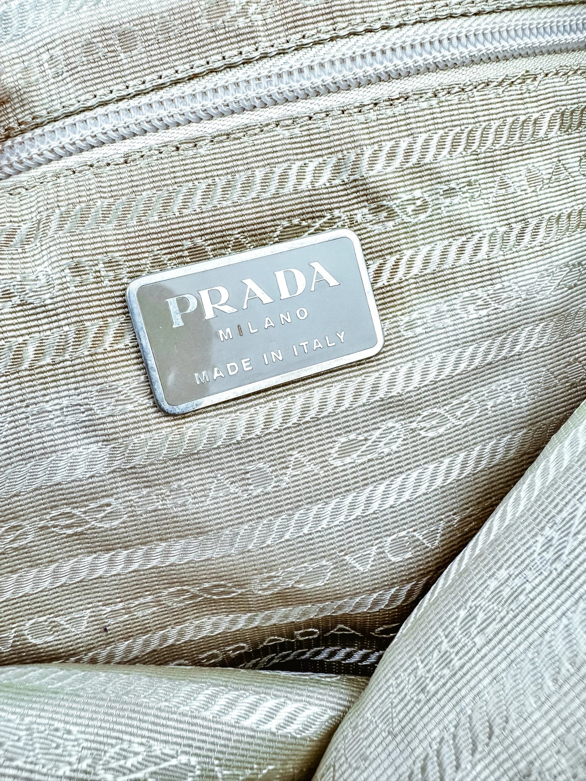 Prada Beige Nylon Tessuto Handbag
