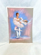 Ballet Couple Pastel Painting on Watercolor Paper