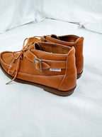 Calvin Klein Sport Lace- Up Leather Boat Shoes
