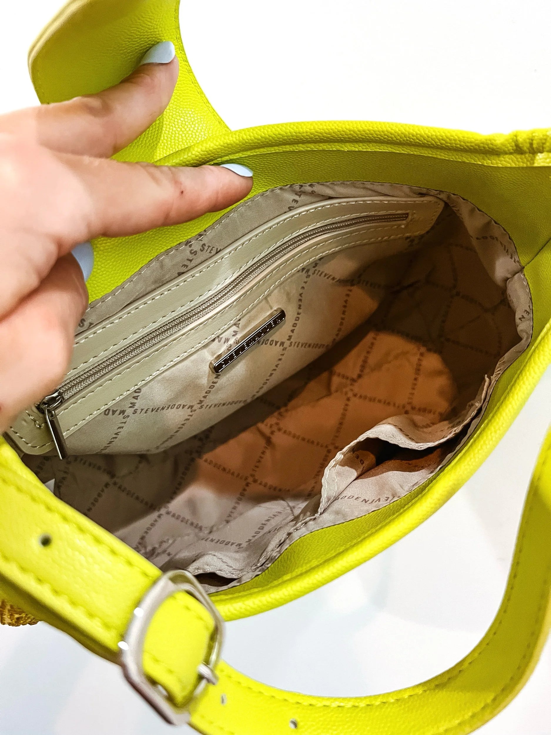 Steve Madden Lime Green Bedazzled Handbag