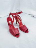 Calvin Klein Pink Leather Strappy Heels