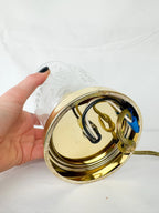 Vintage Glass & Brass Tabletop Lamp