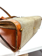 Vintage John Romain Leather/ Tweed Handbag