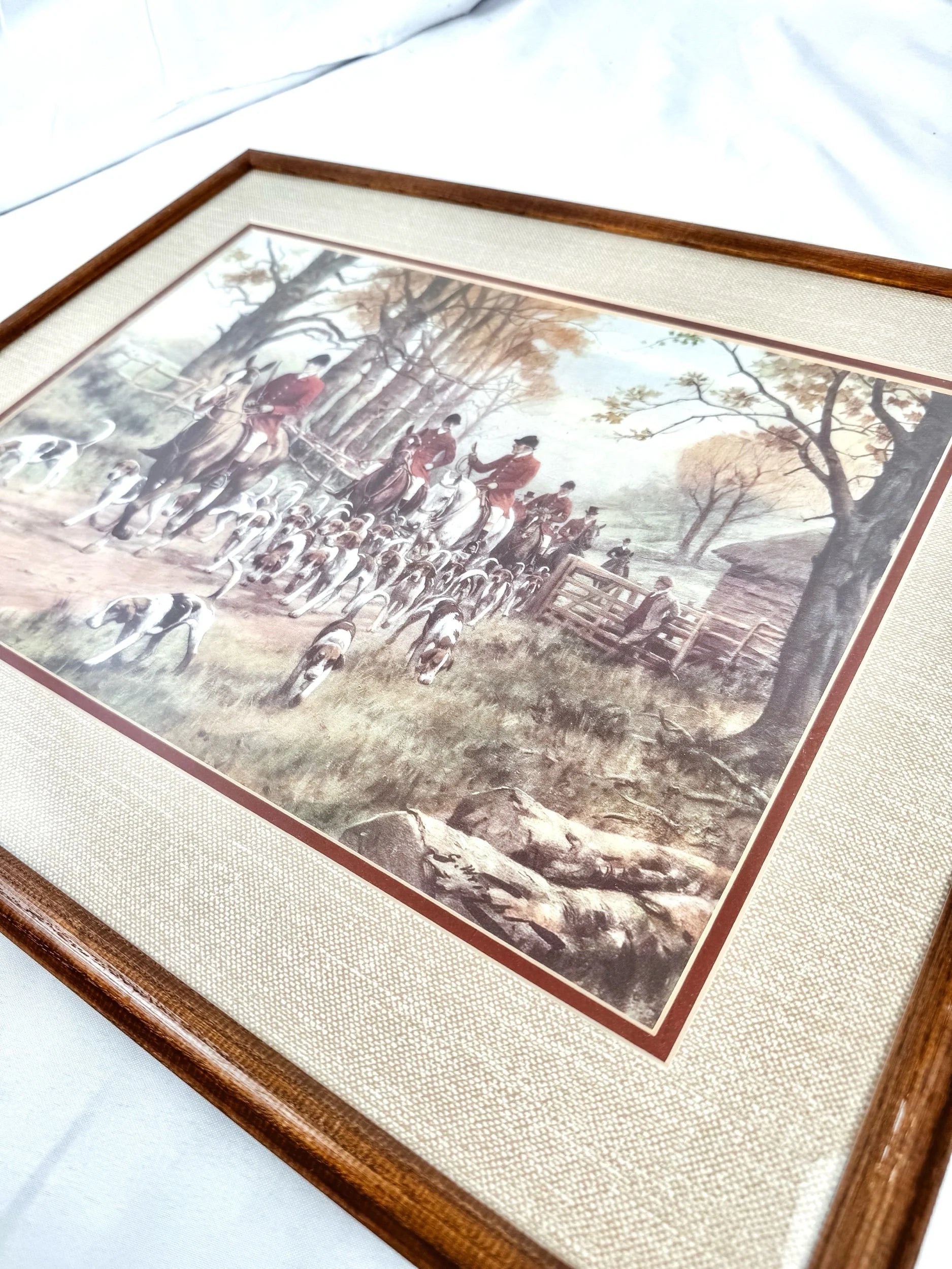 "The Pink of Condition" by George Wright, Framed Fox Hunting Art Print