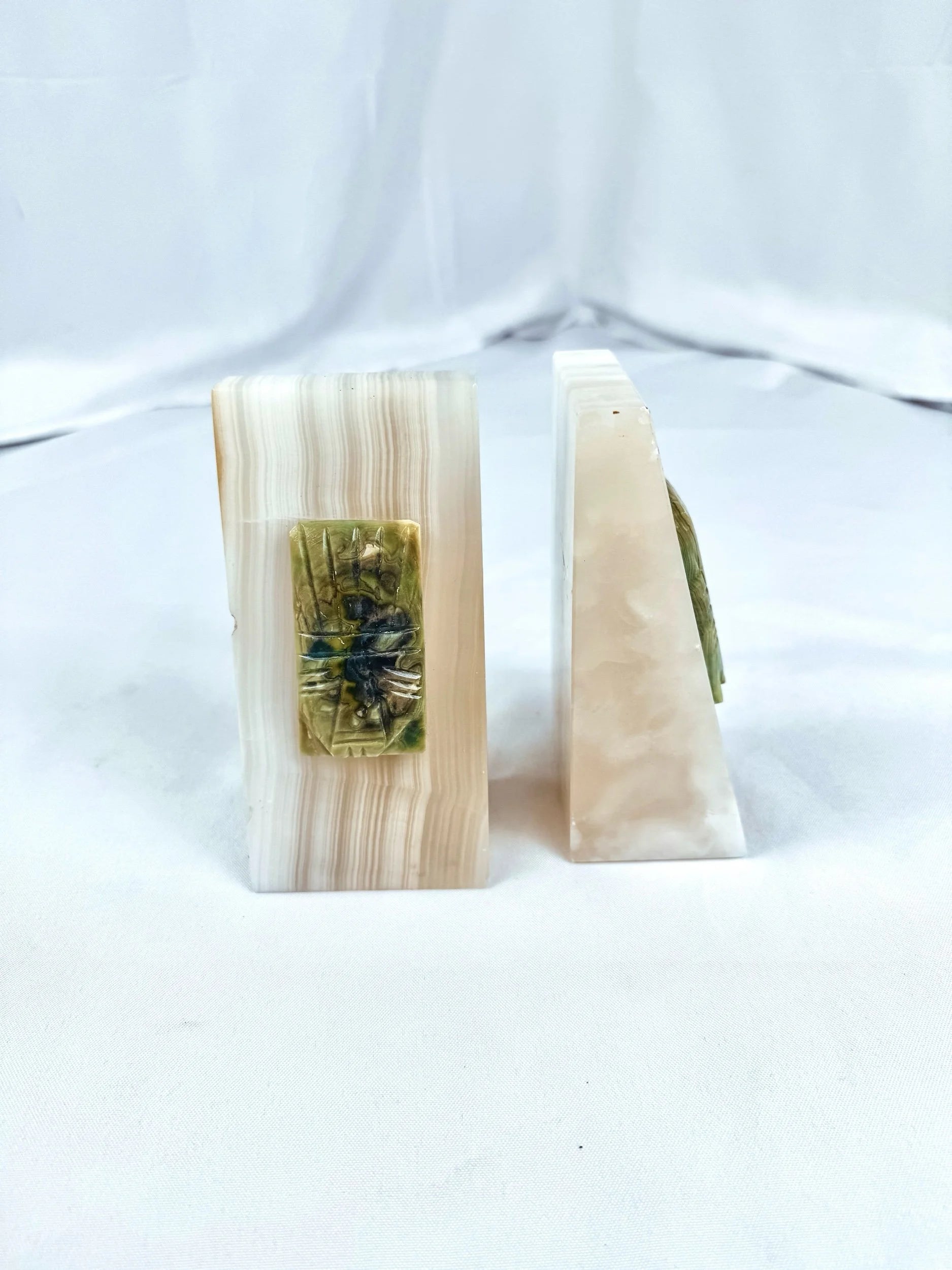 Pair of Vintage Onyx Tribal Bookends