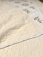 Butter Yellow Hand-Embroidered Quilt