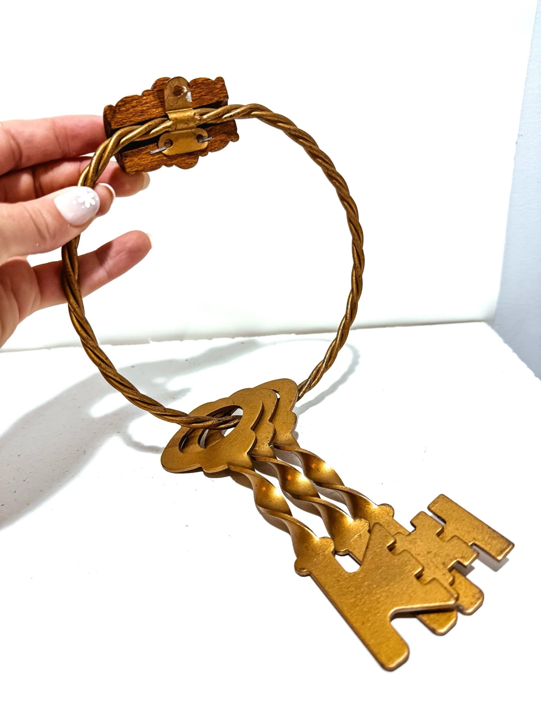 Decorative Copper Metal Key Ring