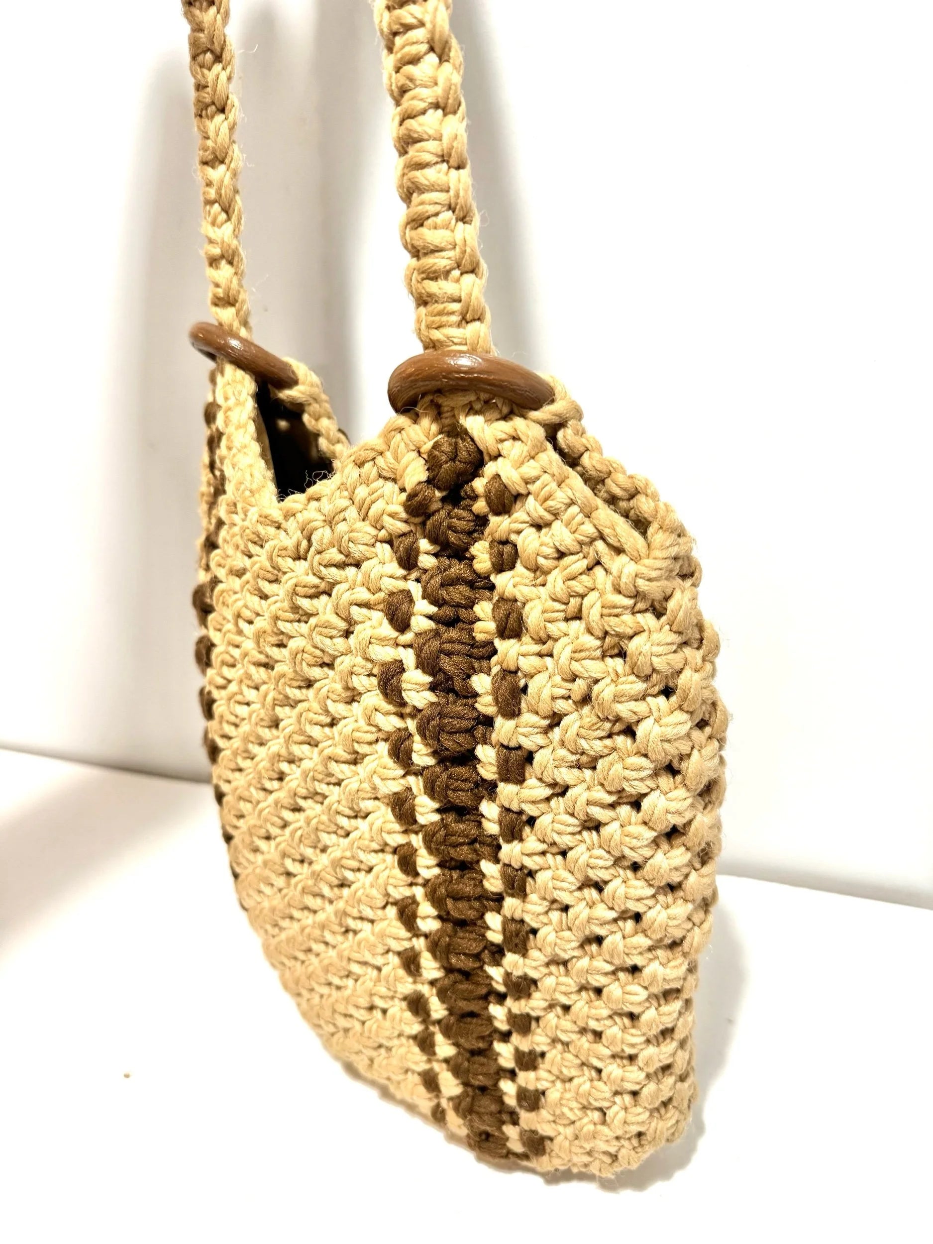 Vintage 1970s Woven Jute Handbag