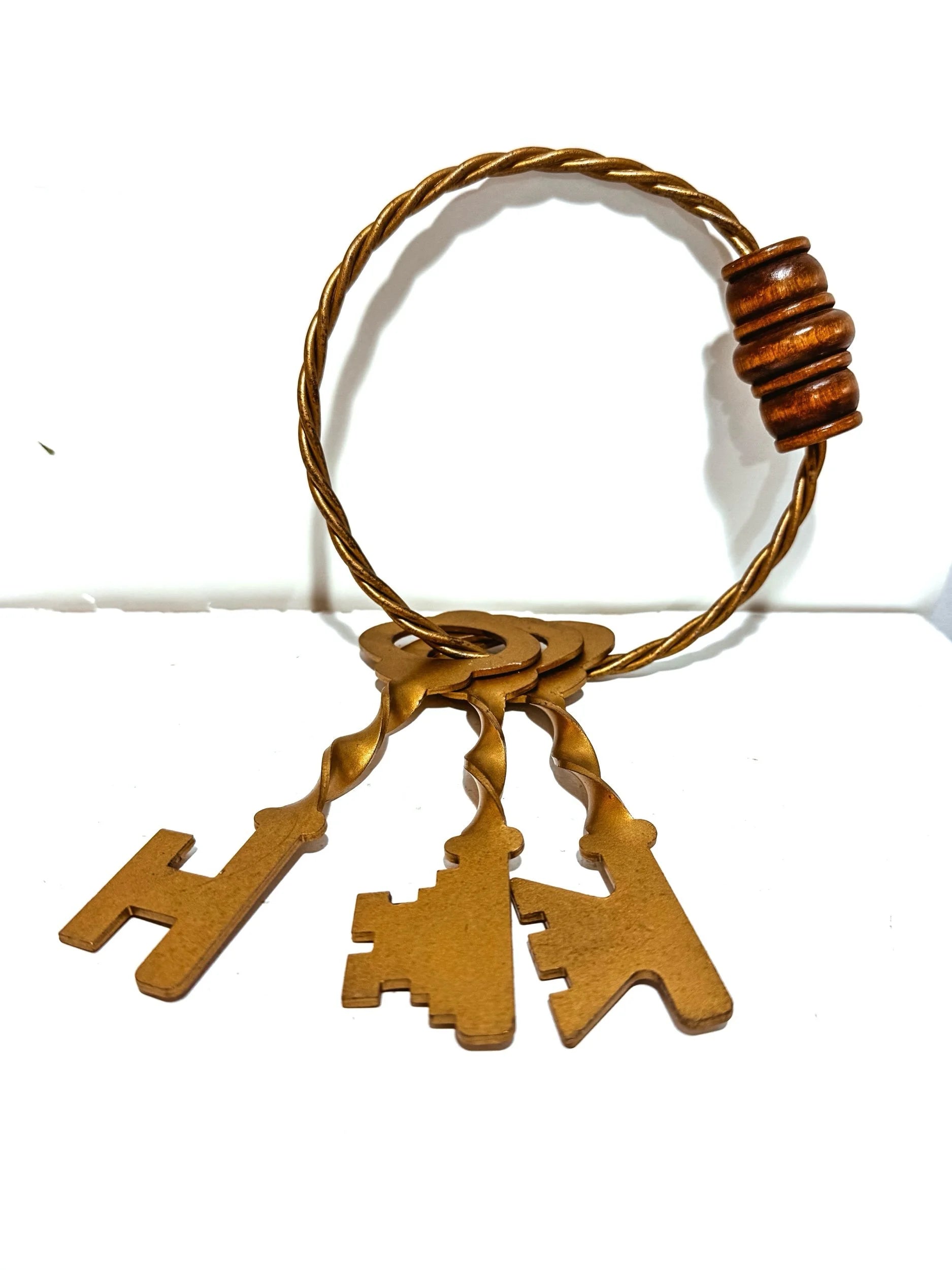 Decorative Copper Metal Key Ring