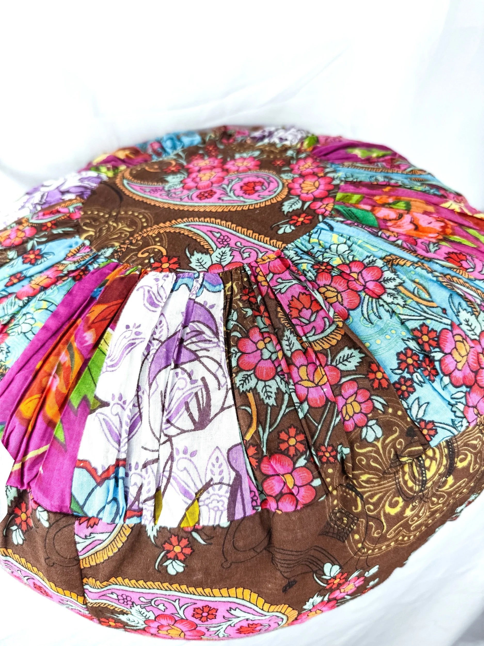 Boho Fabric Poof