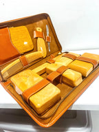 Genuine Leather/Bakelite Vintage 1960s Dopp Travel Kit
