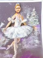 Ballerina at Christmas Pastel Painting on Watercolor Paper