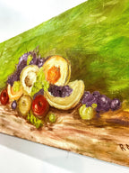 Vintage Fruit Original Oil Painting on Canvas