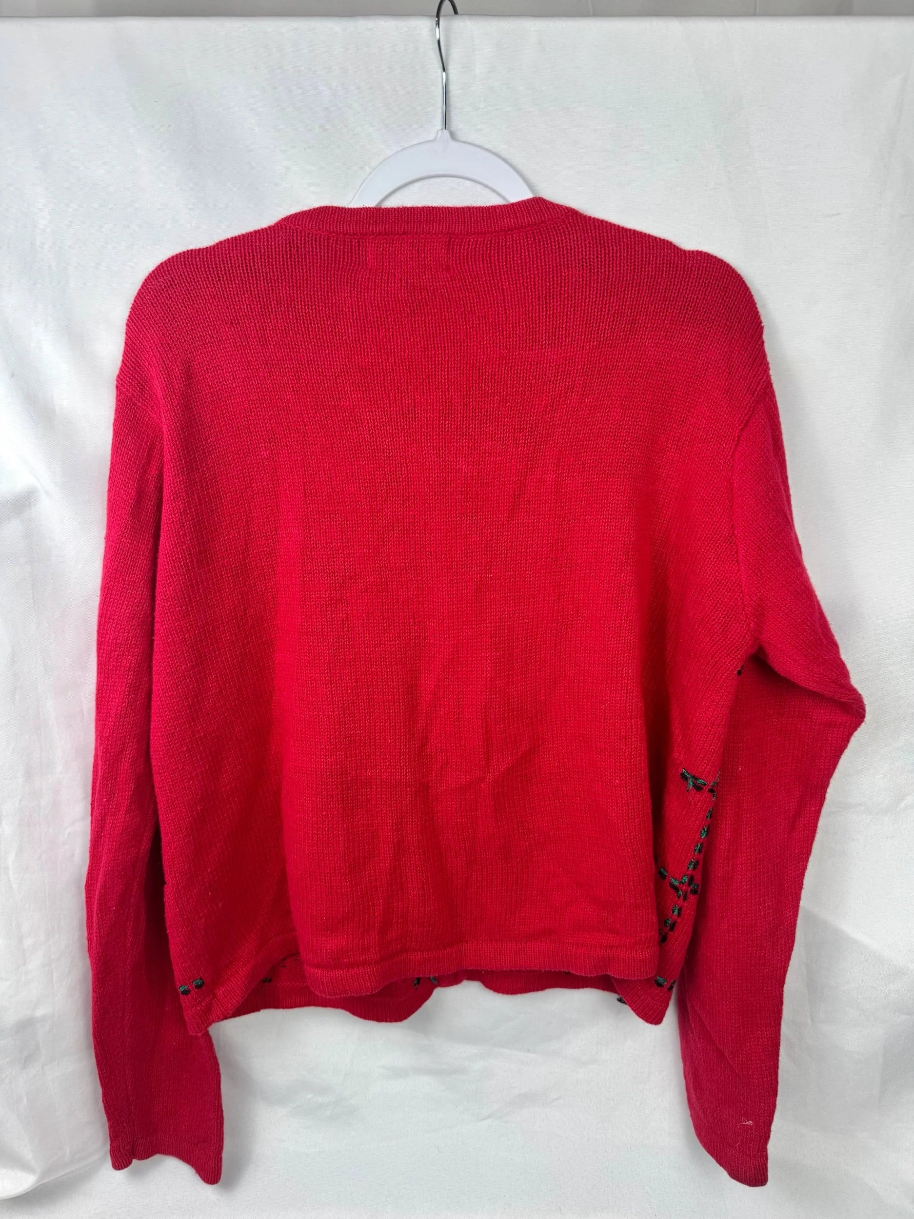 Lemon Grass Sequin Snowman Knit Cardi