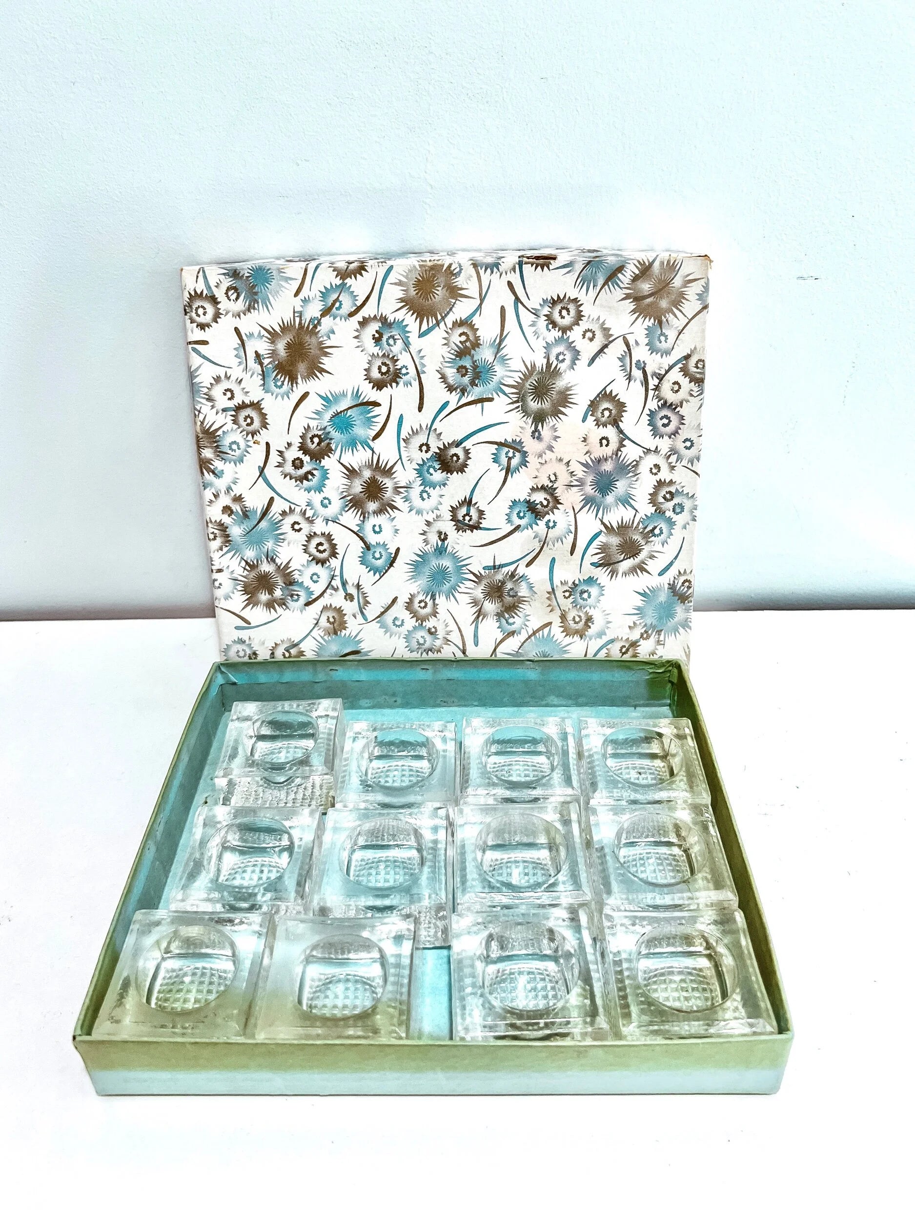 Set of 12 Vintage Glass Salt Cellars