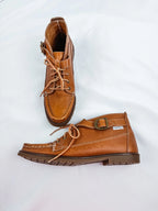 Calvin Klein Sport Lace- Up Leather Boat Shoes