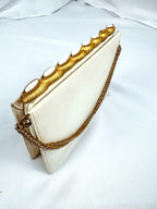 Vintage Cream/ Gold Mother of Pearl Handbag