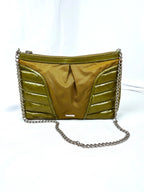 Vintage Burberry Olive Patent Leather Crossbody Bag