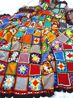 Granny Square Crocheted Patchwork Quilt
