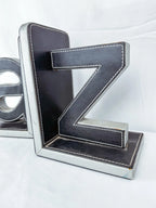 A\Z Faux Leather Bookends