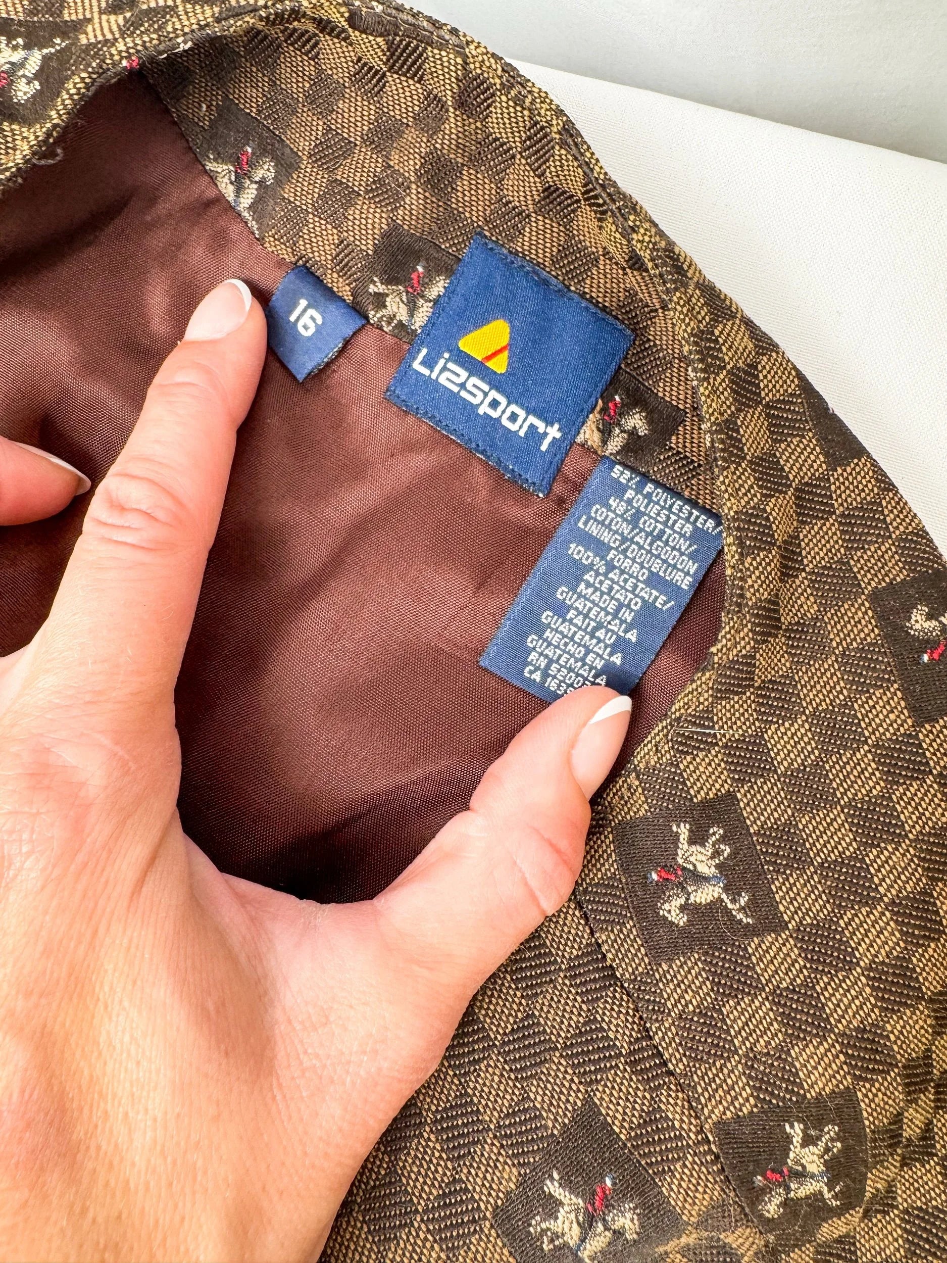 LizSport Vintage Equestrian Vest