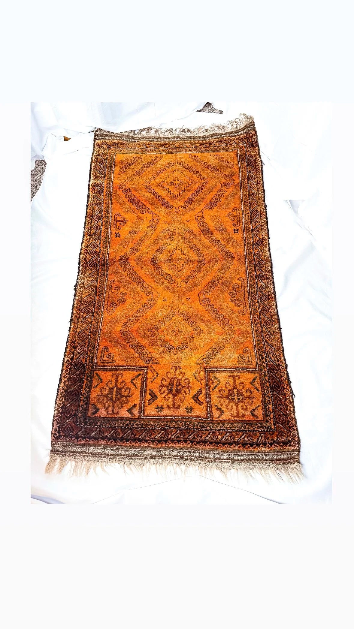 Hand-Knotted Vintage Moroccan Wool Rug