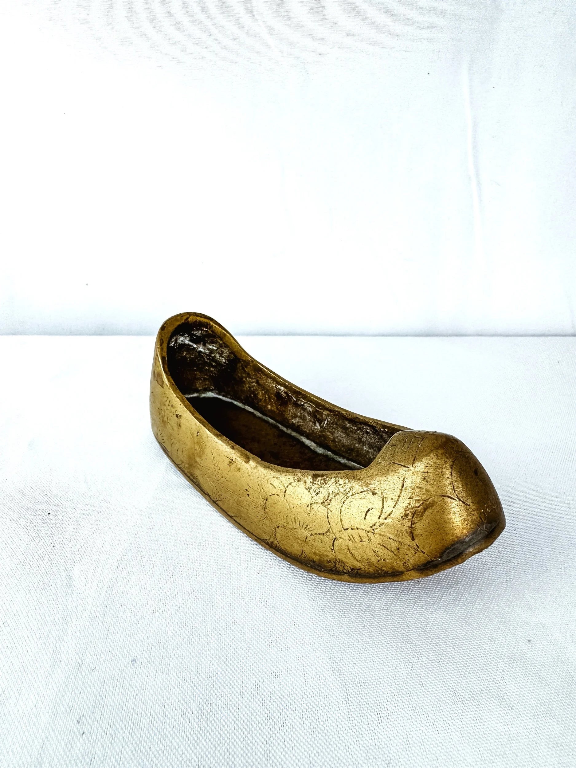 Brass Shoe Incense Burner, 5”