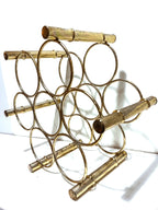 Brass Faux Bamboo Wine Holder