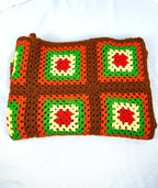 Hand-Crocheted Retro Granny Square Afghan