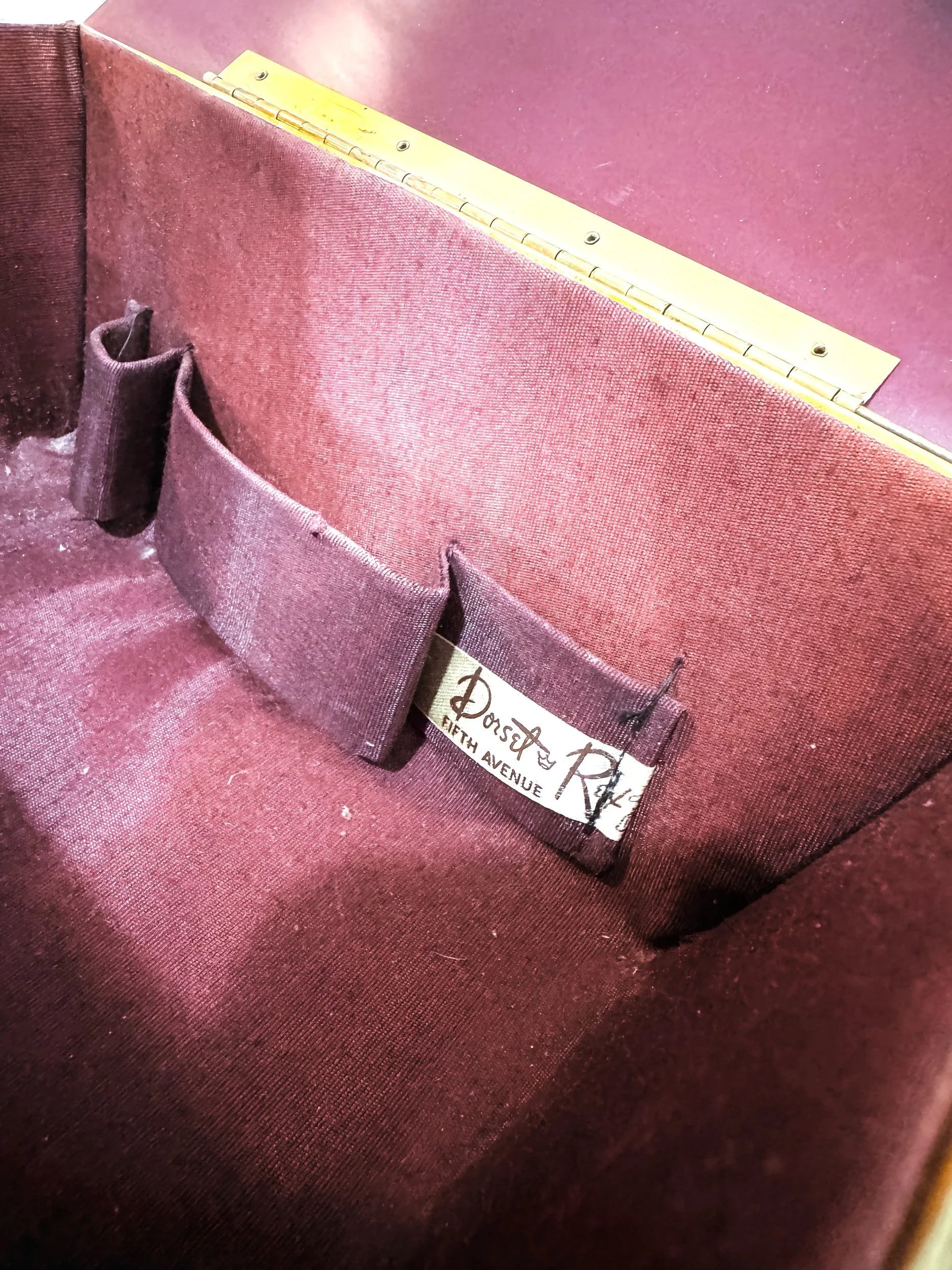 RARE 1950s Dorset and Rex Fifth Ave Woven Metal Box Purse with Acrylic Lid