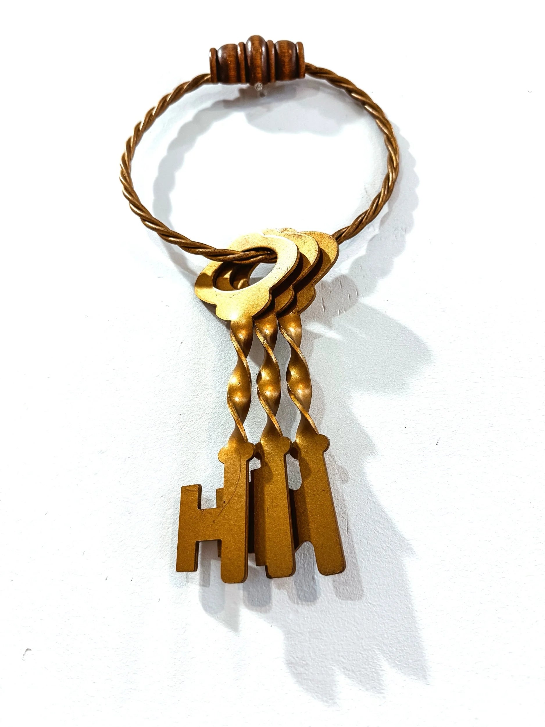 Decorative Copper Metal Key Ring