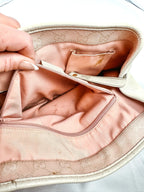 Gucci Abbey D-Ring Ivory Leather Shoulder Bag