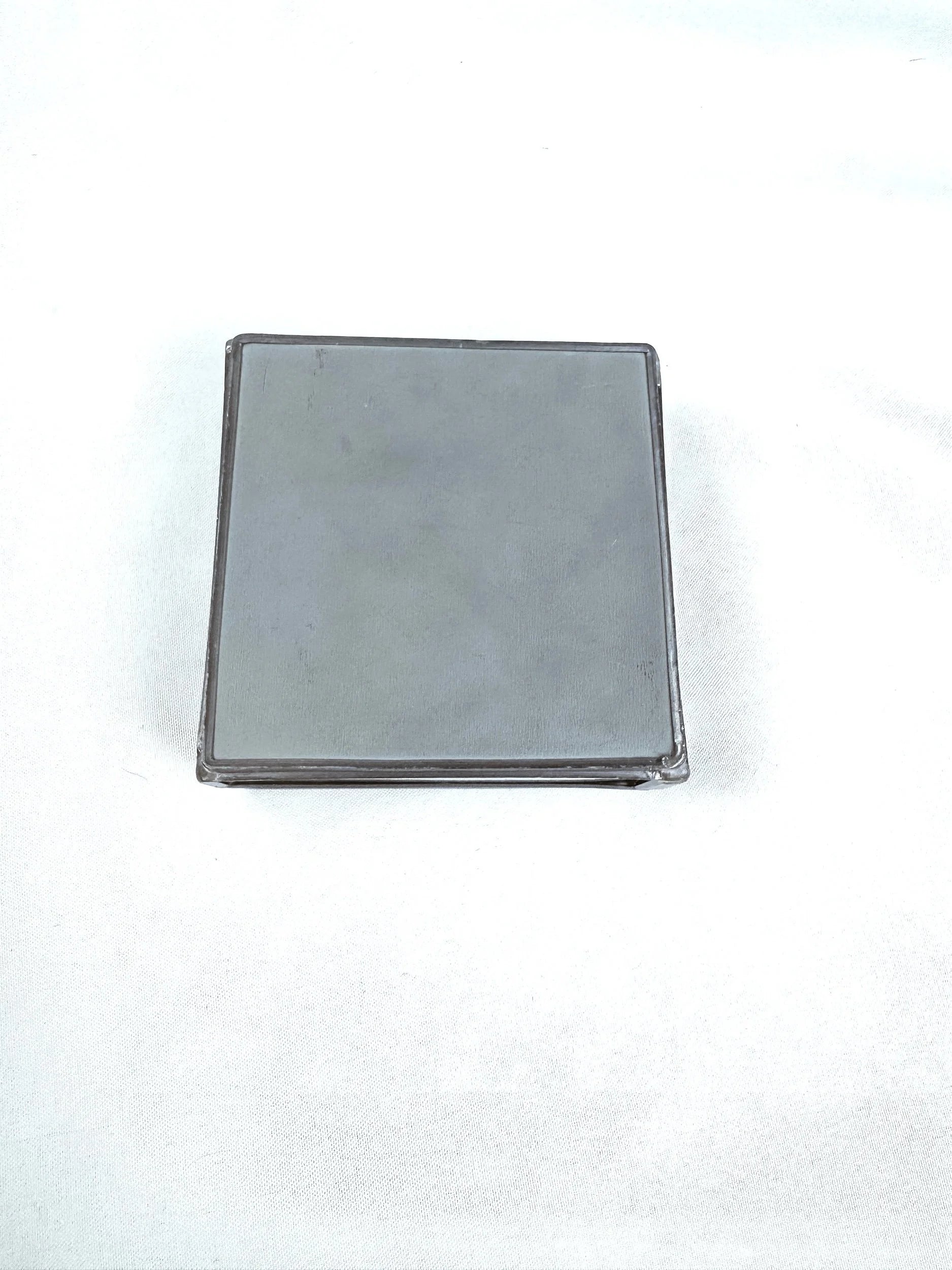 French Horn Etched Brass and Glass Box