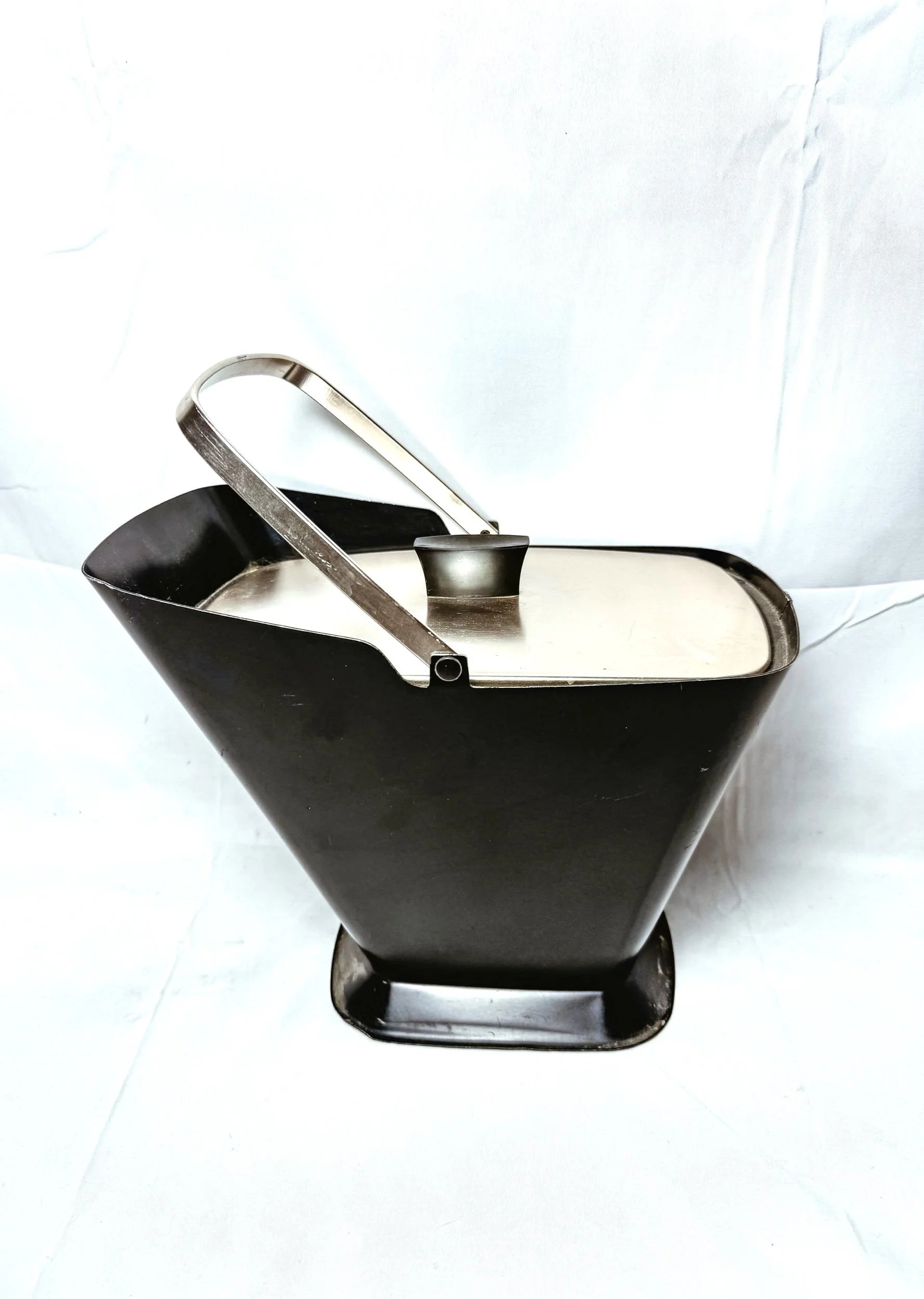 Black & Chrome Mid Century West Bend Ice Bucket
