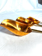 Vintage Set of 3 Copper and Brass Measuring Scoops