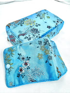 Set of Two Vintage Chinese Silk Travel Cases