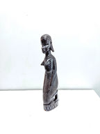 Hand- Carved Wooden African Woman Figurine