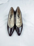 YSL Yves Saint Laurent Dark Brown Italian Leather Pumps