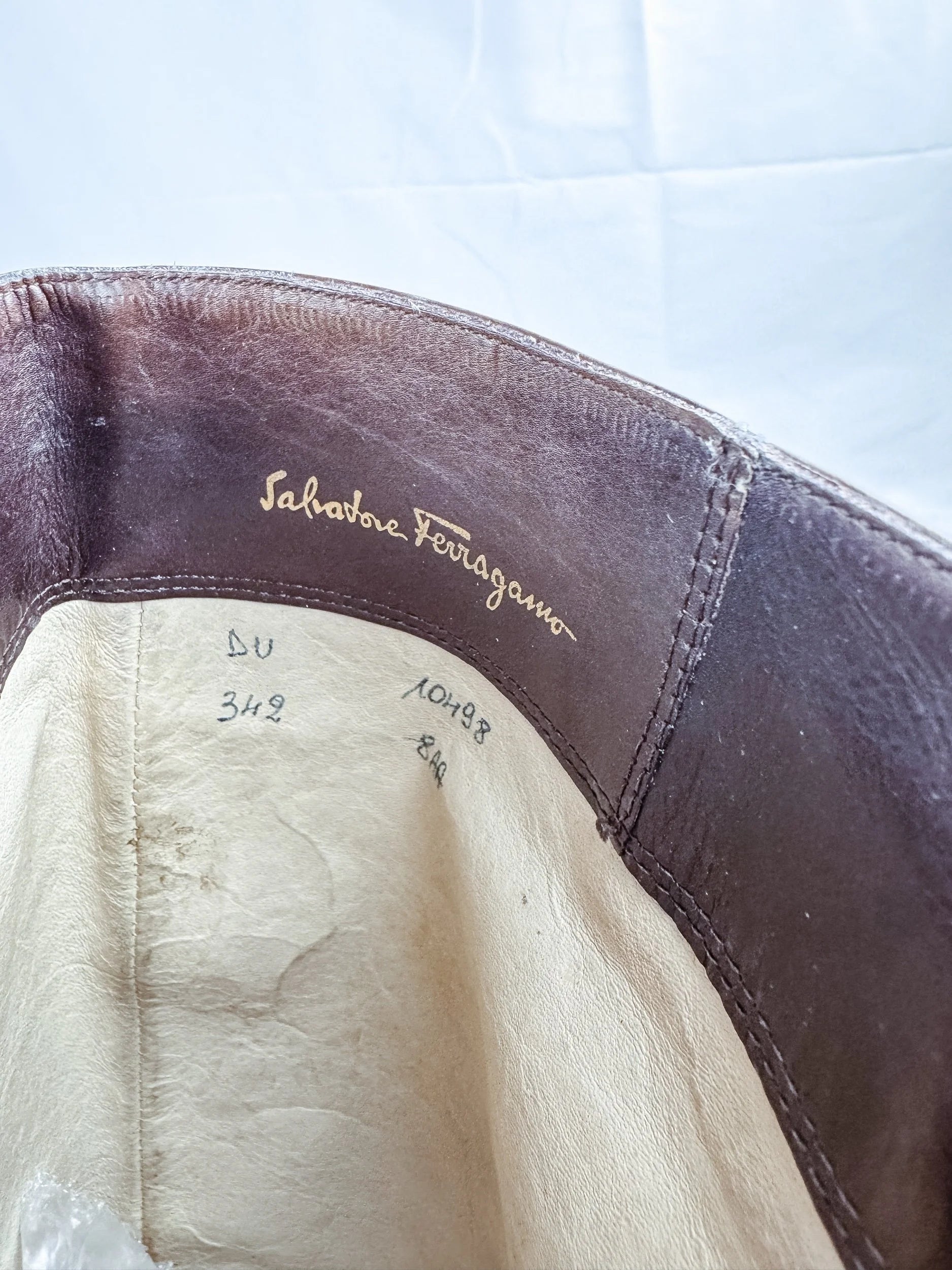 Salvatore Ferragamo Leather Knee-High Boots, Size 8