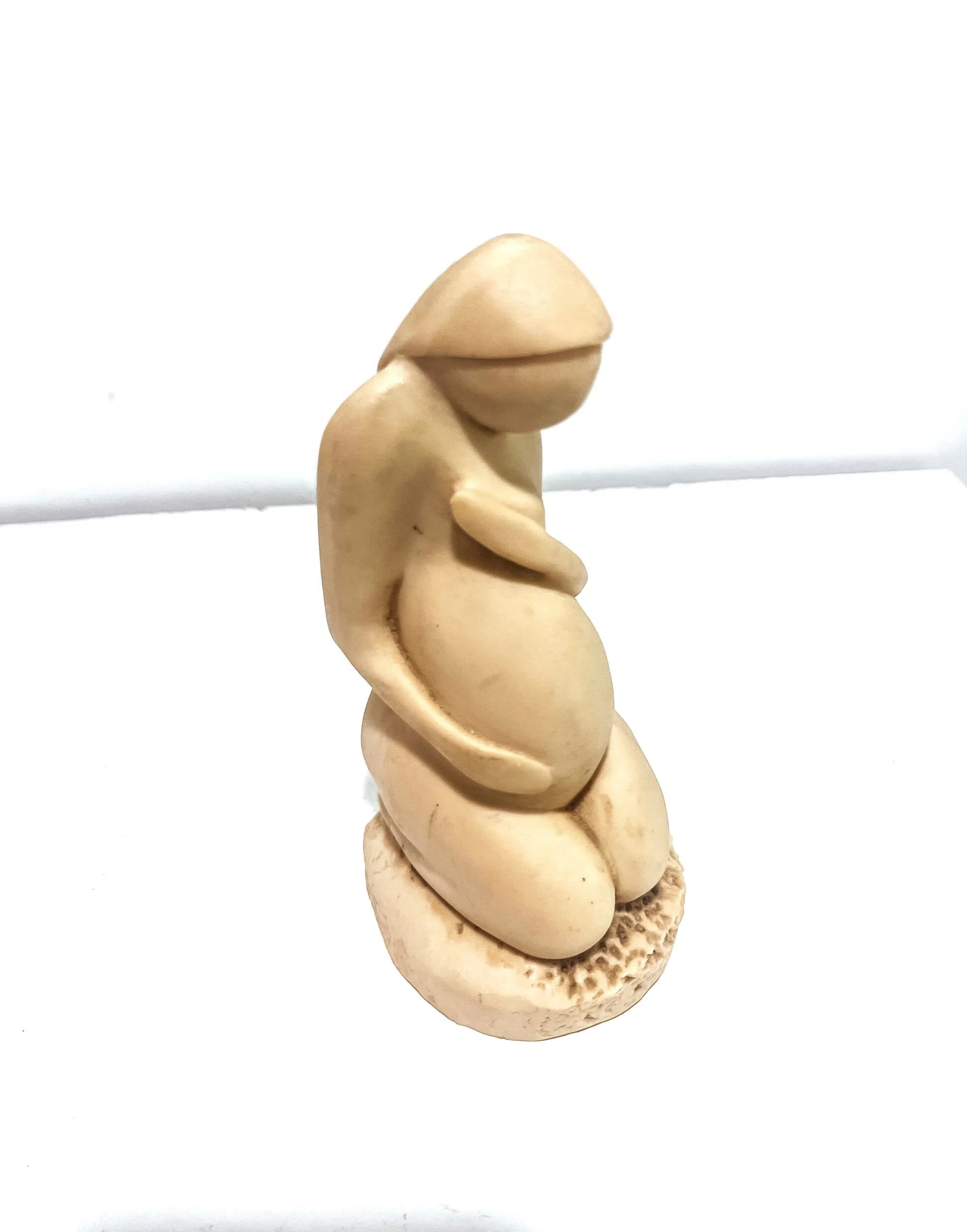 Vintage Pregnant Mother Soapstone Figurine
