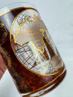 Culver 22k Gold Leaf Cocktail Glass