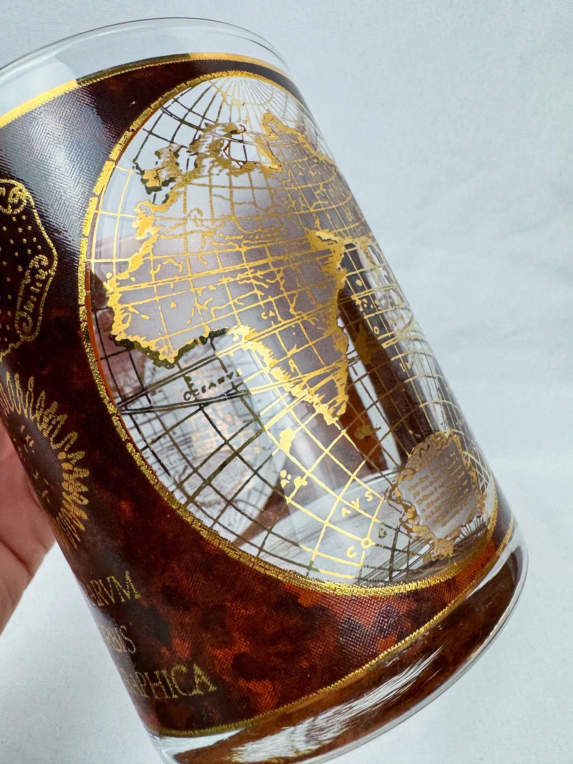 Culver 22k Gold Leaf Cocktail Glass