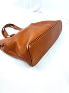 Burberry Brown Pebbled Leather Handbag