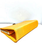 Vintage Orange Handbag, Brass Chain Handle